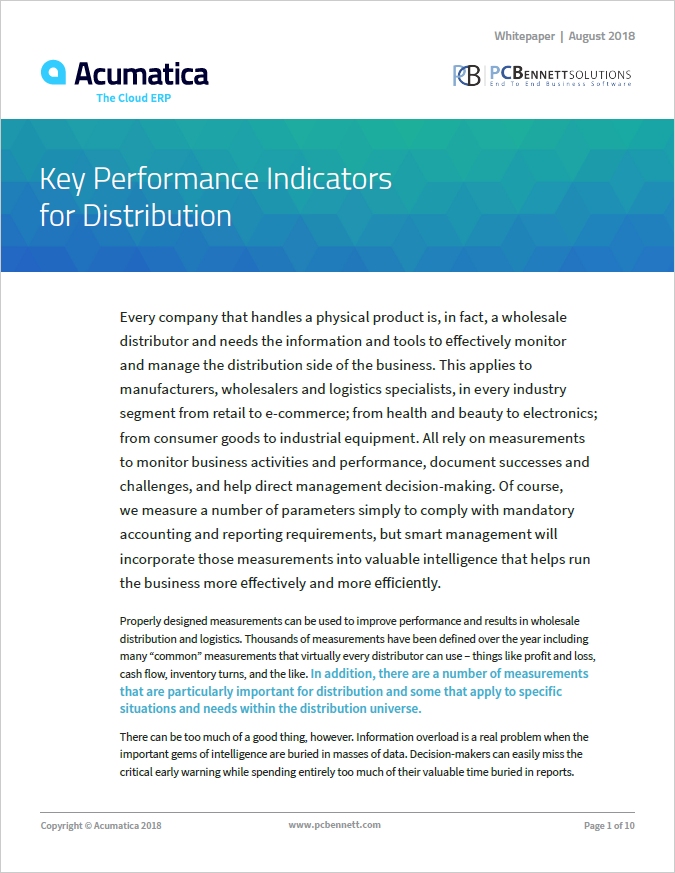 Acumatica Whitepaper - Distribution KPIs Feature Image.