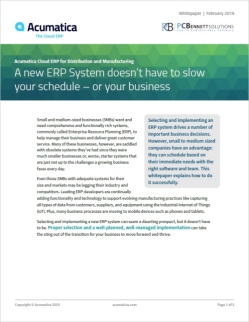 PC Bennett Solutions white paper screenshot: A New ERP Doesn't Need to Slow You Down White Paper.