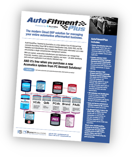 Cover picture of AutoFitment brochure.