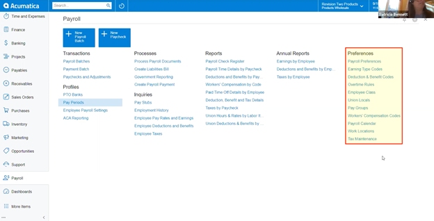 Acumatica Payroll