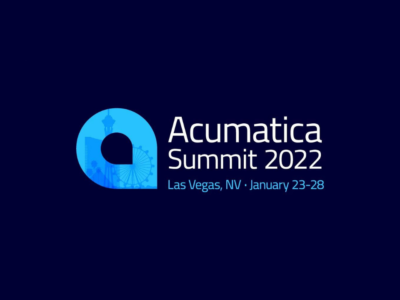 Banner advertising Acumatica Summit 2022 in Las Vegas, NV on January 23-28.