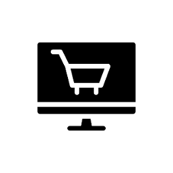 Black ecommerce icon.
