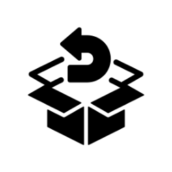 Black reoder icon.
