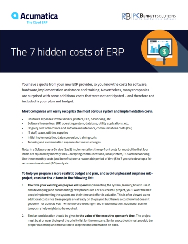 The 7 Hidden Costs of ERP White Paper