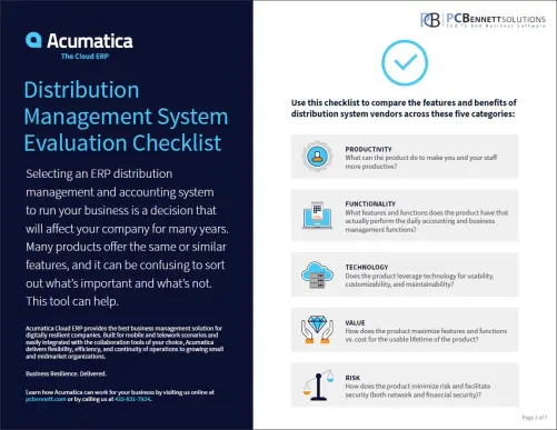 Distribution Management System Evaluation Checklist thumbnail.