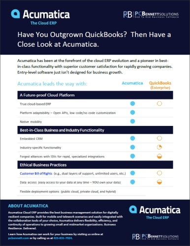 Have You Outgrown QuickBooks? Comparison Chart thumbnail.